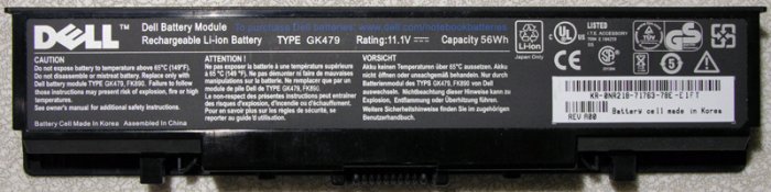 GENUINE OEM DELL 1520 1521 1720 1721 BATTERY NR218 GK479