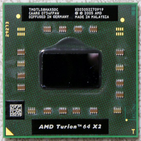 HP PAVILION DV6000 DV6700 DV2000 AMD TURION 64 x2 1.9GHz TMDTL58HAX5DC