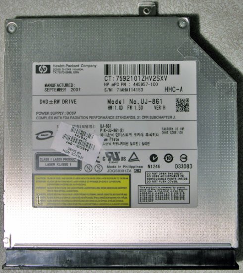 HP PAVILION DV2000 DV6000 DV9000 DVD±RW MUTLI DRIVE UJ-861 449935-001 w/ LIGHTSCRIBE