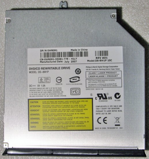 DELL INSPIRON 1420 8x DVD+/-RW DL CD-RW WR091 DS-8W1P