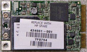 HP PAVILION DV2000 DV6000 DV9000 MINI PCI WIFI CARD 434661-001