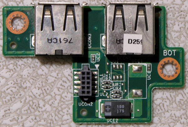 DELL INSPIRON 1420 1400 DUEL USB BOARD 08G20EA0500GDE