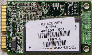 HP PAVILION TX1000 DV9000 MINI PCI WIFI CARD 436253 416371 WORKS