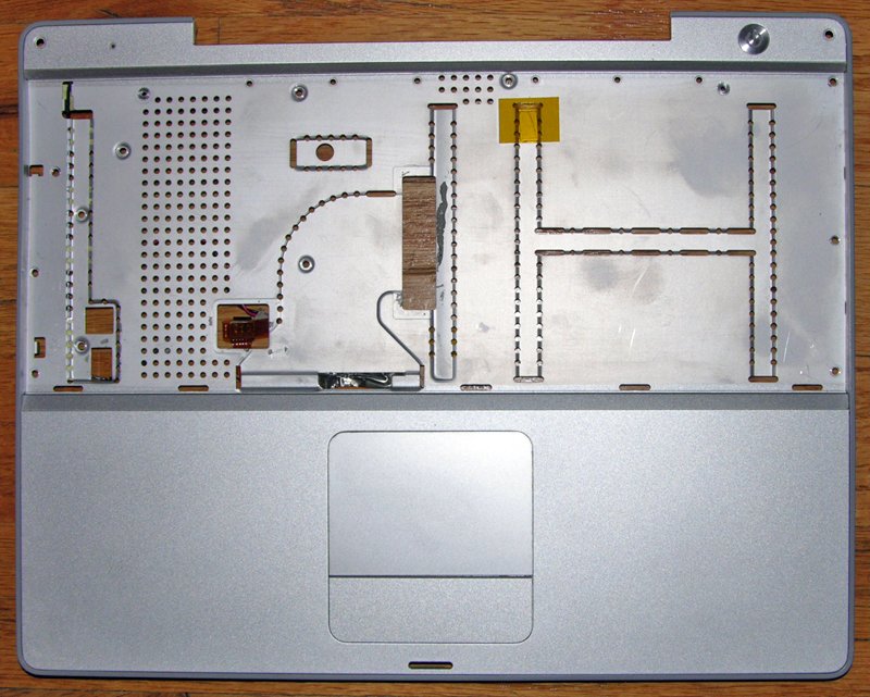 APPLE MAC POWERBOOK G4 12" 1.5GHz PALMREST TOUCHPAD POWER SWITCH A1104