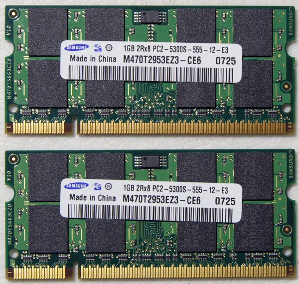 GENUINE APPLE OEM MACBOOK PRO 13" 15" 17" 2GB LAPTOP RAM PC2-5300S