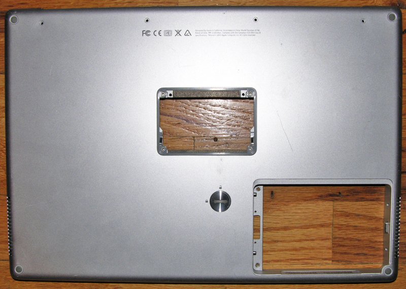 MAC POWERBOOK G4 15.4" 1.67GHz BOTTOM CASE 620-3279-01