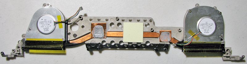 POWERBOOK G4 15" DUEL CPU HEATSINK AND FAN D4008F05HP