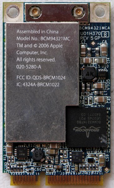 MACBOOK PRO 13" 15" PCI WIFI CARD 020-5280-A 607-1389-A