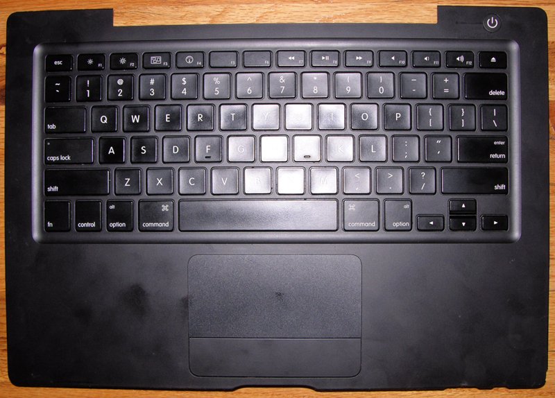 APPLE BLACK MACBOOK 13.3" PALMREST KEYBOARD MOUSE ASSY
