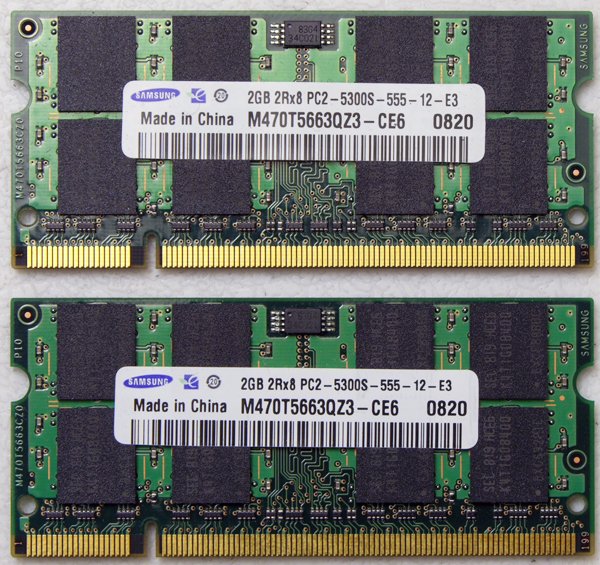 SAMSUNG OEM APPLE MACBOOK PRO 13" 15" 17" 4GB (2x2GB) RAM PC2-5300S M470T5663QZ3