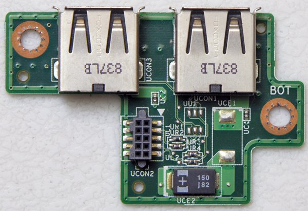 DELL INSPIRON 1420 VOSTRO 1400 DUEL USB BOARD 08G20EA0500GDE ELSA USB BOARD