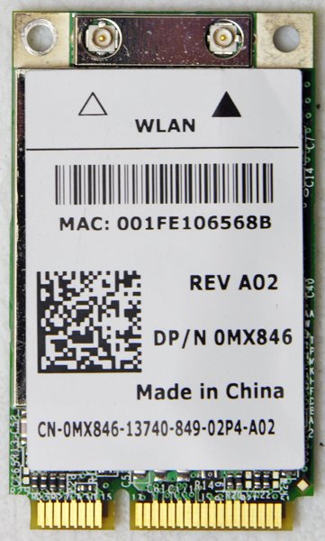 DELL VOSTRO 1400 1520 1521 1420 MINI PCI WIFI WIRELESS CARD MX846 T60H967.14