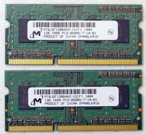 OEM MAC APPLE MACBOOK PRO 13" 15" 17" 2GB (2x1GB) RAM PC3-8500S MT8JSF1286HZ