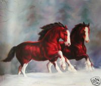 Horses Running Free Oil Painting on Canvas High Spirited (22232580631)