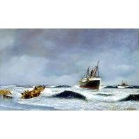 Seascape Oil Painting on Canvas (g66078369ttps)