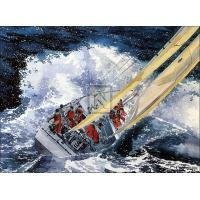Tempestuous Seas Oil Painting on Canvas Crew Crashing Waves(g66079563ttps)