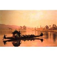 Serenity at Sunset Oil Painting on Canvas (g66079551ttps)