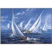 Yachts against the Wind Oil Painting on Canvas Sails Depth and Light (g66078948ttps)