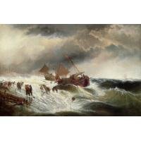Sea's Fury Oil Painting on Canvas Stormy Sea's Wrath (g66113714ttps)