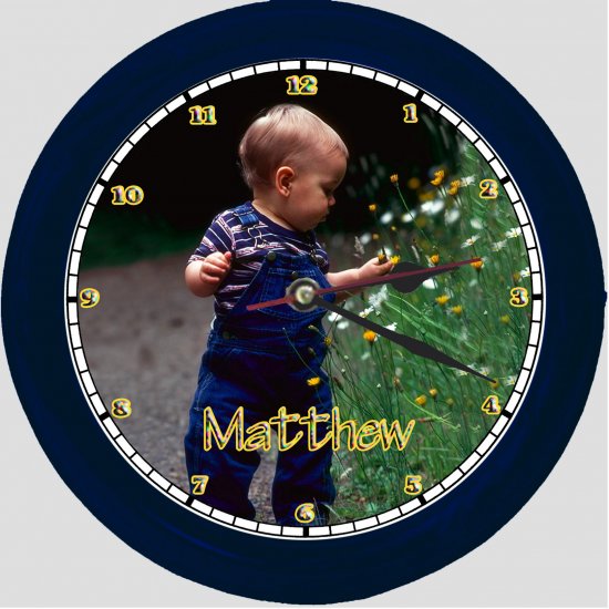 Personalized Photo Wall Clock - kids, babies, wedding