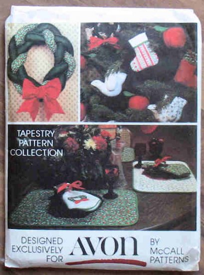 Vintage McCall 5380 Christmas Tapestry Pattern Exclusively Avon NIP