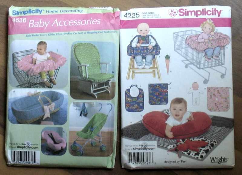 Two Simplicity Baby Accessories Sewing Patterns 4225 4636 NIP