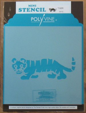 Polyvine The Painted Finish Mylar Mini Stencil TIGER NIP