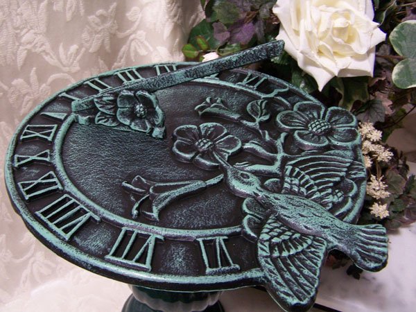 Cast Iron Hummingbird Sundial