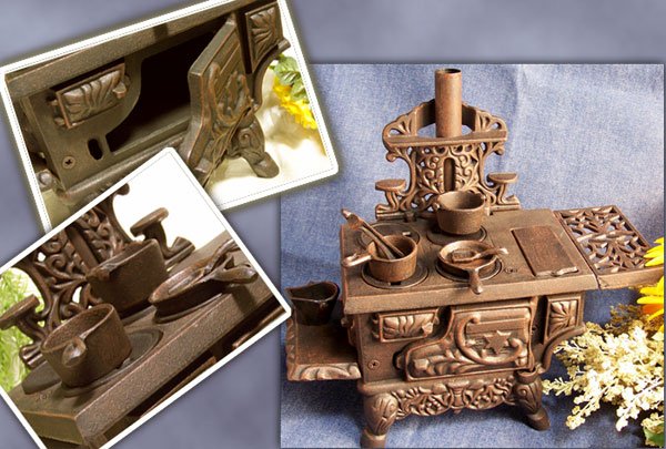Cast Iron "Cresent" Toy Stove Reproduction