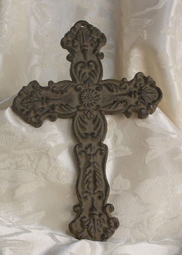Cast Iron Antiqued Cross