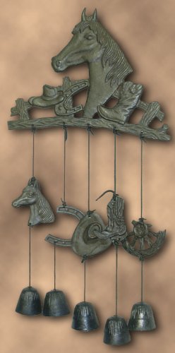 Cast Iron Horse Wind Chime with 5 Bells