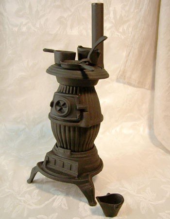 Cast Iron Pot-Bellied Stove Replica
