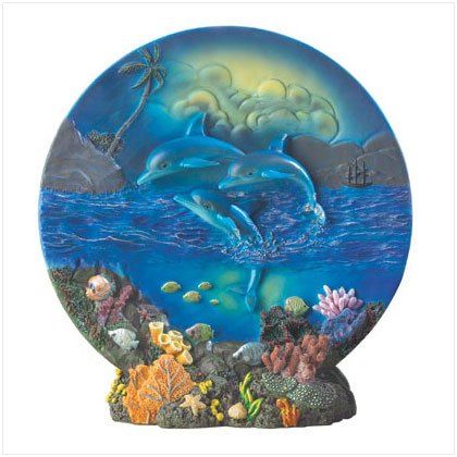 DOLPHIN PLATE WITH STAND