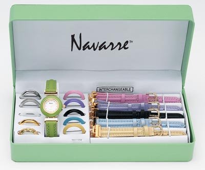 Navarre Ladies Watch with interchangable bands and faces