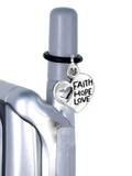 Sterling silver plated Heart "Faith-Hope-Love* cell phone charms
