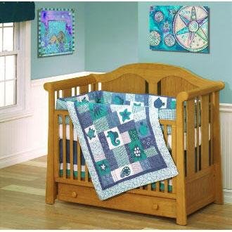 Under the Sea 4-piece Patchwork Crib Set