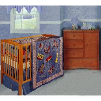 Lil Choo Choo 4-piece Patchwork Crib Set