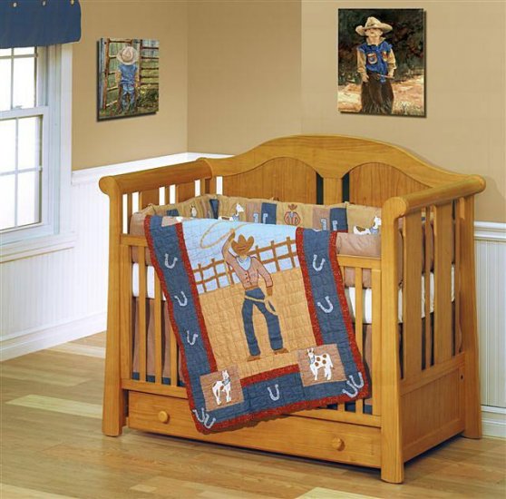 Cowpoke 4-piece Patchwork Crib Set