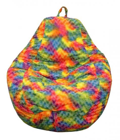 Furry Tie-dyed Kids Beanbag Chair