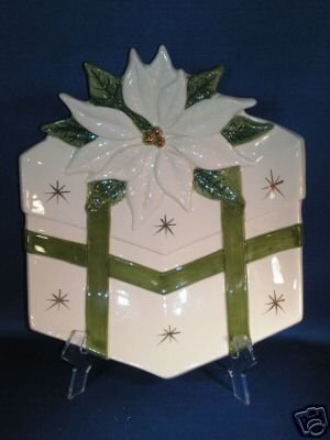 CHRISTMAS PRESENT SNACK COOKIE PLATE