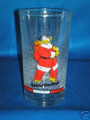 GLASSWARE AS SHOWN~FIRNA SEASONINGS GREETING SANTA