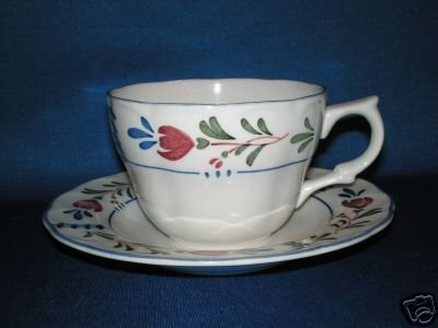 FLORAL TEA CUP AND SAUCER SET AS SHOWN NIKKO