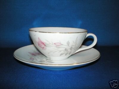 FLORAL TEA CUP AND SAUCER SET AS SHOWN CAMELOT AM ROSE