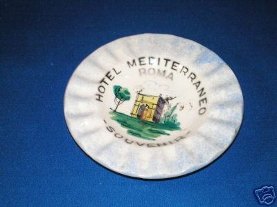 HOTEL MEDITERRANEO ROMA SOUVENIR ASHTRAY