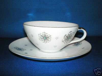 FLORAL TEA CUP AND SAUCER SET AS SHOWN SUMMIT STARDUST