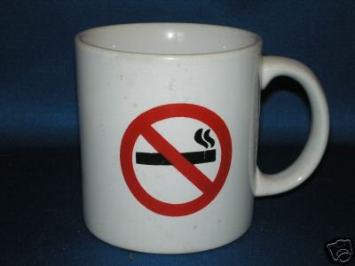 NO SMOKING COFFEE MUG AS SHOWN