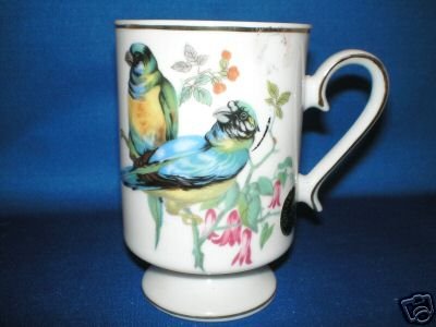 ROYAL CROWN SMUG MUGS LOVE BIRDS COFFEE MUGS 4383