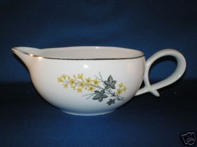 VINTAGE ANTIQUE FLORAL GRAVY BOAT