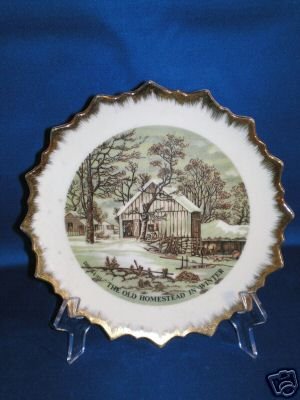 COLLECTOR PLATE CURRIER & IVES HOMESTEAD IN WINTER