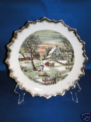 COLLECTOR PLATE CURRIER & IVES HOMESTEAD IN WINTER